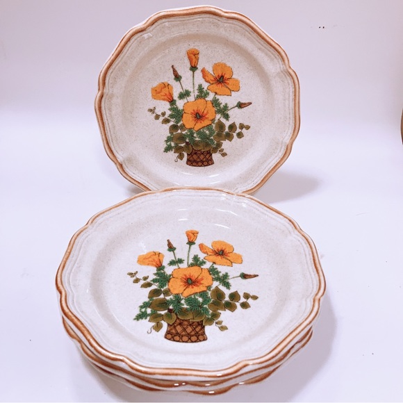 Mikasa Dining Vintage Mikasa Garden Club Petunias Salad Set Of